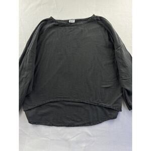 Women’s Oh My Gauze! Grey Cotton Blouse Sz 2X